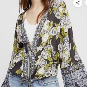 Free People Wildflower Cinched Kimono Top, oversized size M/L